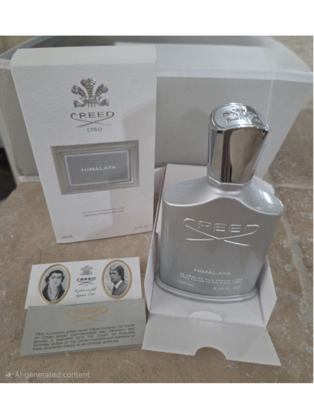 EMPTY BOTTLE Creed Himalaya 100% Authentic With Box And Bag